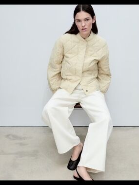 MANGO Quilted Bomber Jacket